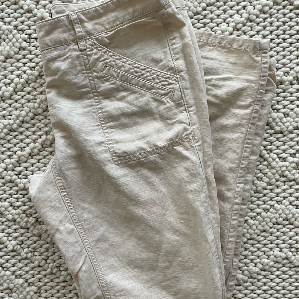 Loft Cream Linen Pants